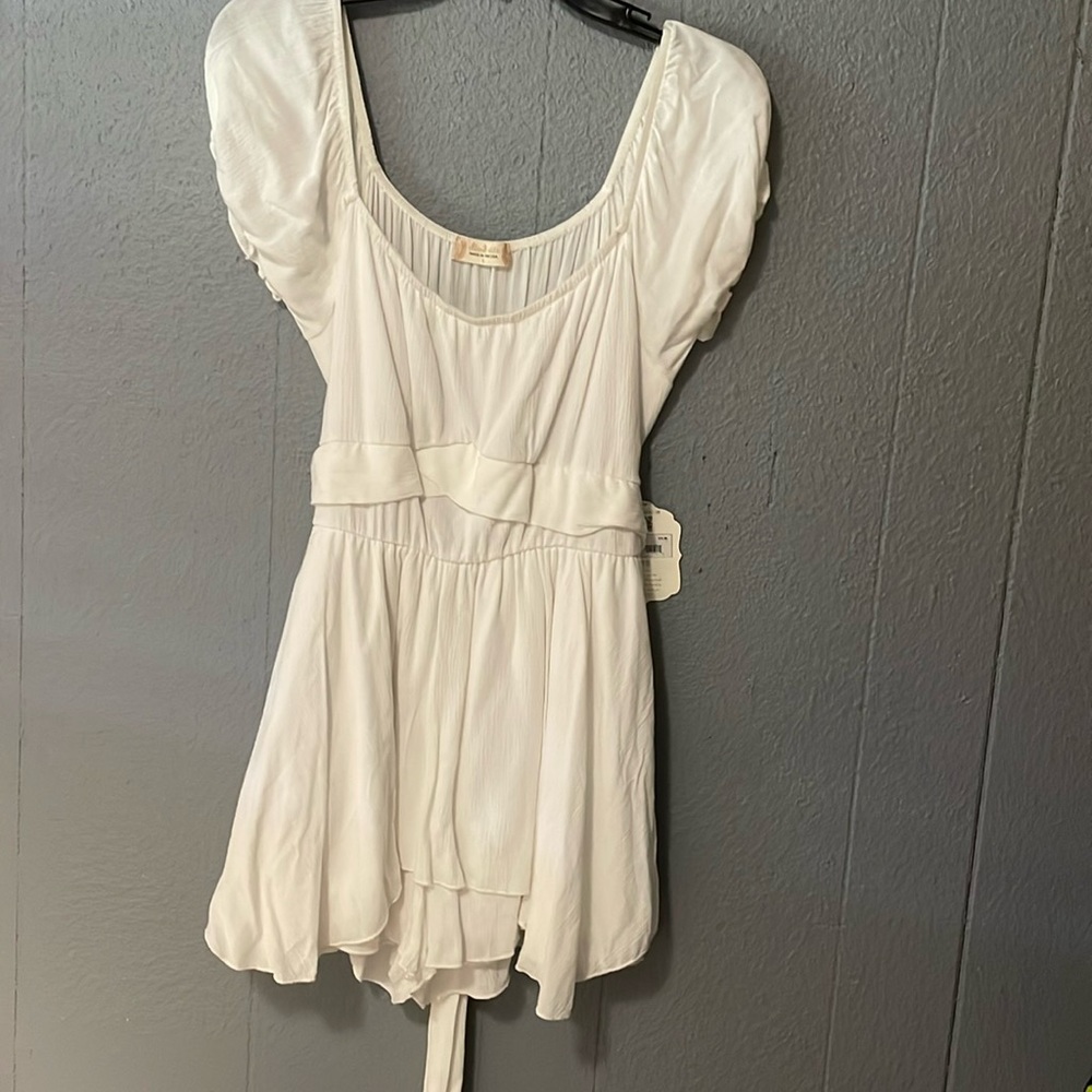 White romper very flowy
